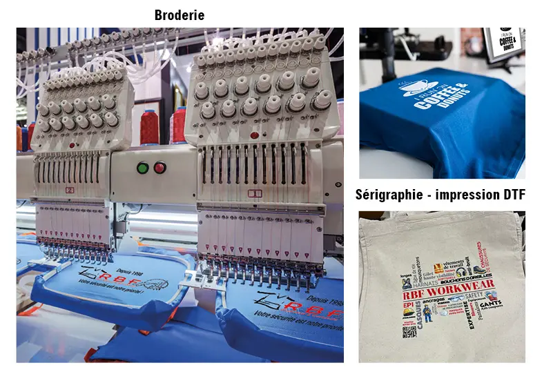 Personnalisation textile broderie & impression DTF (Direct To Film) Vêtements sérigraphiés et brodés